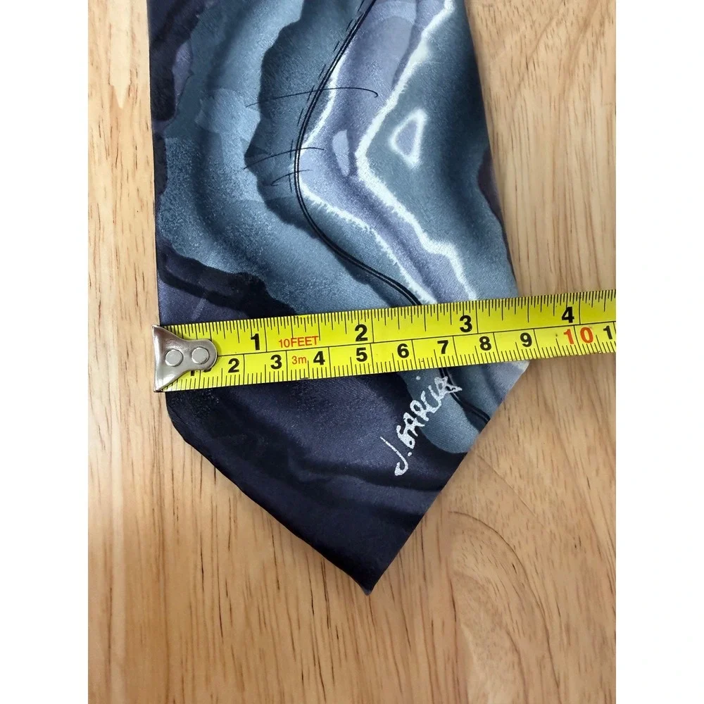 J. Garcia Liquid Torso Silk Tie Watercolor Collection Artist Proof No. 9 Blue